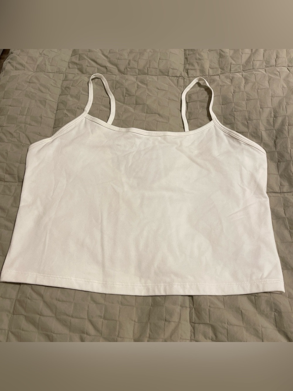 Women's Cropped Cami Tank Top Wild Fable White Size XXL